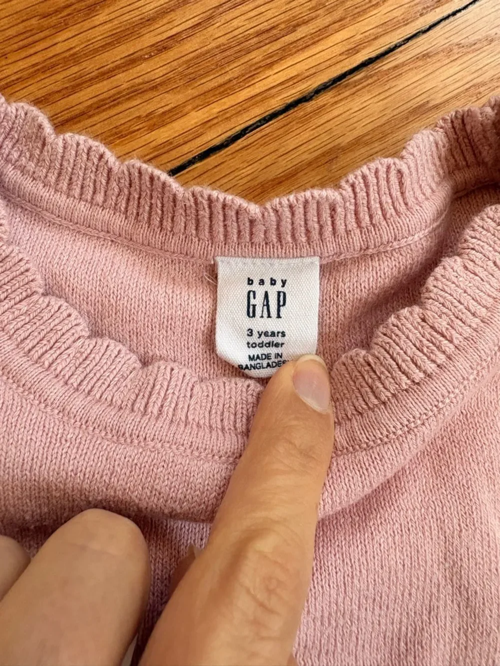 GAP Baby Girls Pink Star Knit Sweater with Stars 3T